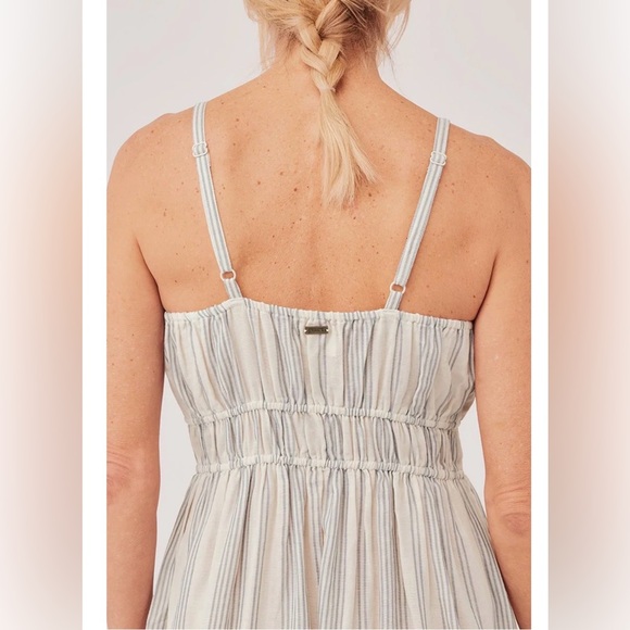 Pact Coastal Cami Soft Striped Maxi Dress Size X-large - Picture 3 of 15